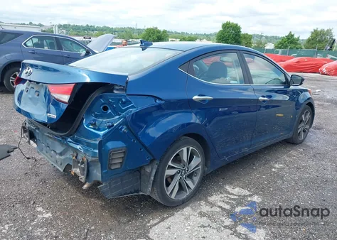 2015 Hyundai Elantra Limited from USA, damaged, VIN KMHDH4AE1FU373671